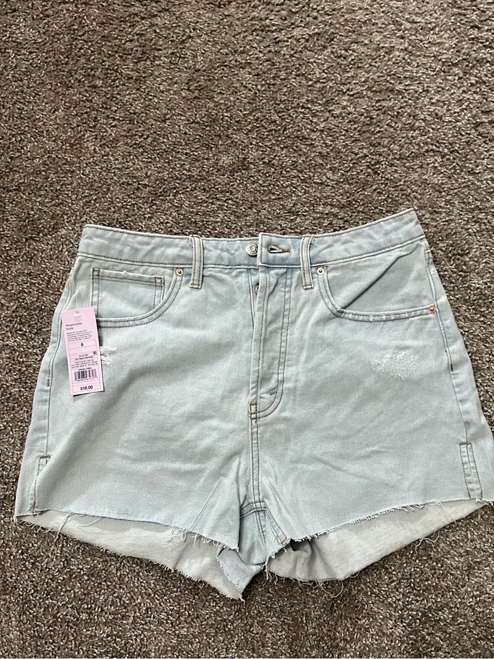 Wild Fable Light Blue Women's Denim Shorts - Casual High-Rise Cut